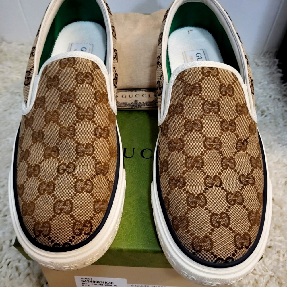 Men's Gucci 1977 GG Monogram Slip-on Sneakers